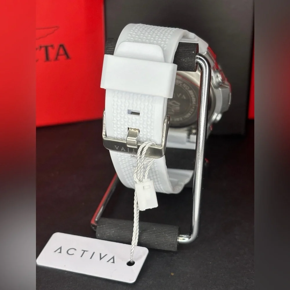 Activa X Invicta Digital Men's Watch - 55mm, White (ACW8092-004)